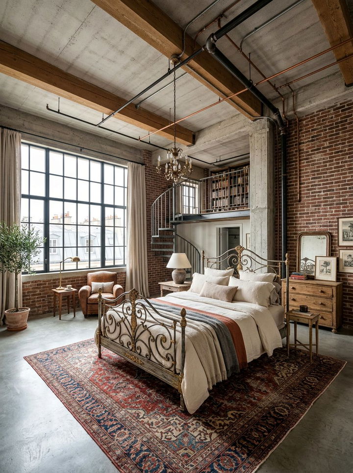 French loft bedroom - 30 French bedroom ideas