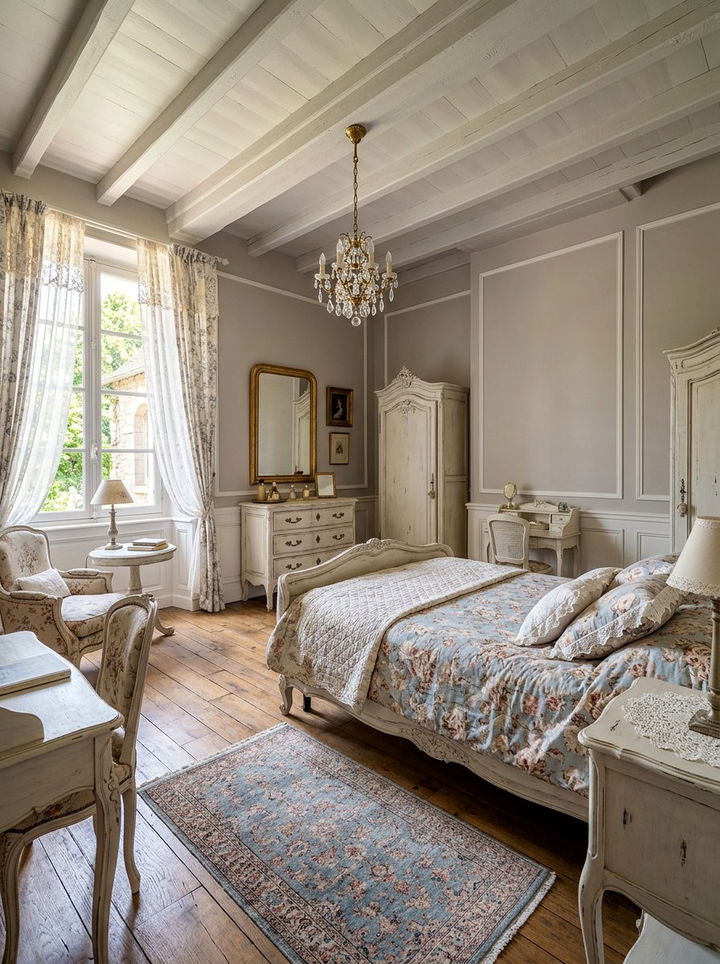 French provincial bedroom - 30 princess bedroom ideas