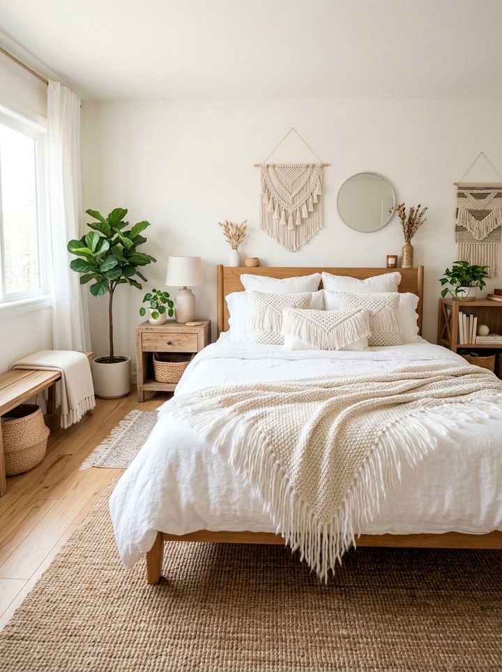Fringe Decor Bedroom - 30 bohemian white bedroom ideas