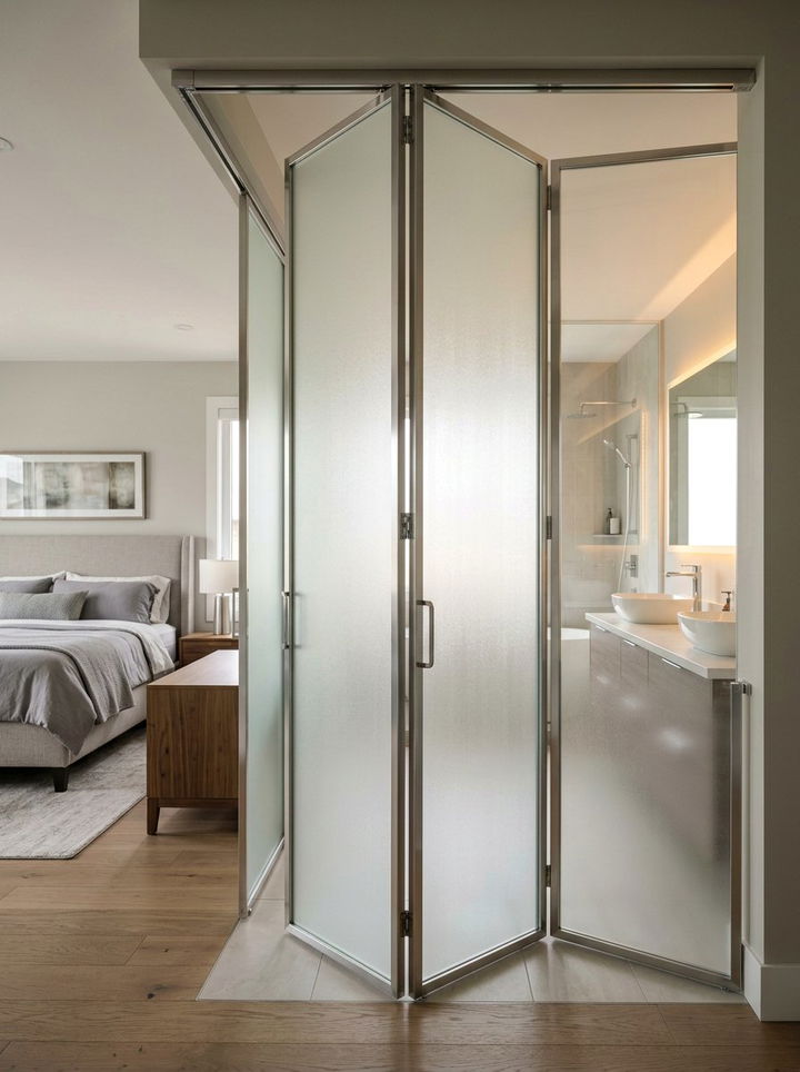 Frosted Glass Bifold Door - 30 bedroom bifold doors