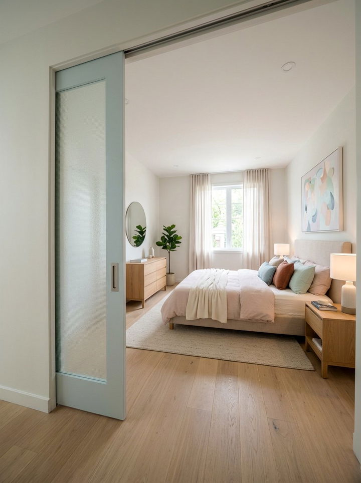 Frosted Glass Pocket Door Bedroom - 30 bedroom pocket doors