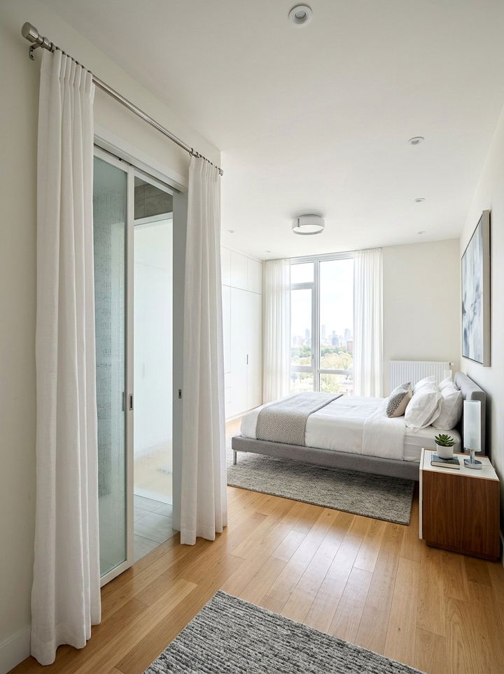 Frosted door curtains - 30 bedroom door curtains