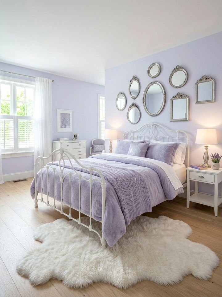 Frosty Lavender Bedroom - 30 winter inspired bedroom color ideas