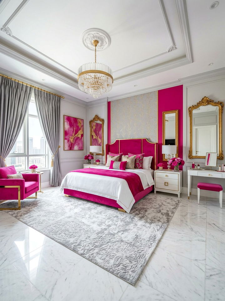 Fuchsia Bedroom - 30 energizing bedroom color ideas