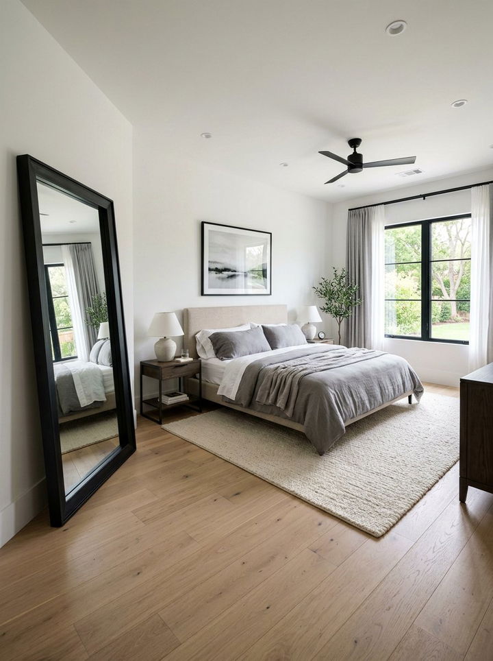 Full Length Floor Mirror - 30 bedroom mirror ideas