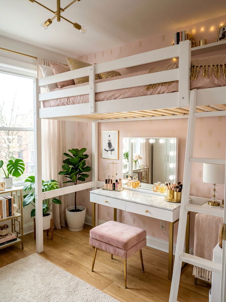 Full Size Loft Bed With Vanity - 30 bedroom loft bed ideas