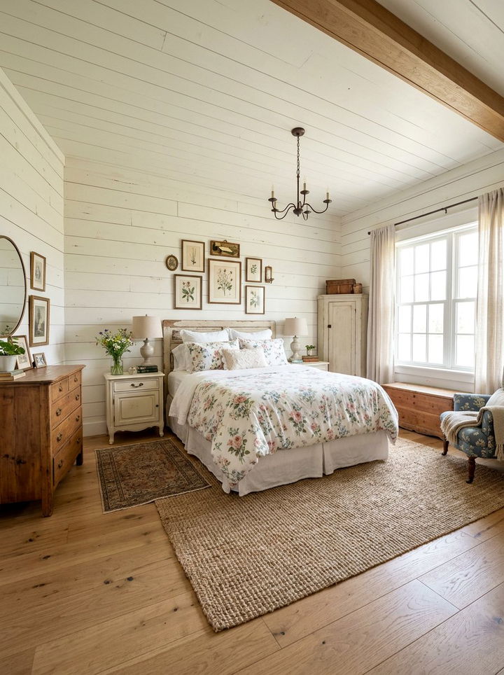 Full room shiplap bedroom - 30 bedroom shiplap walls
