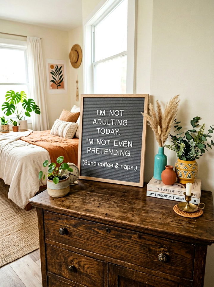 Funny Bedroom Quote Board - 30 bedroom letter boards