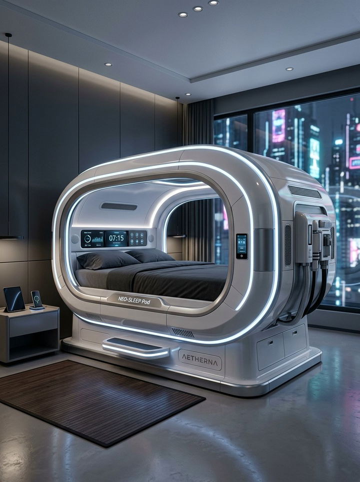 Futuristic pod bed - 30 astronaut bedroom ideas