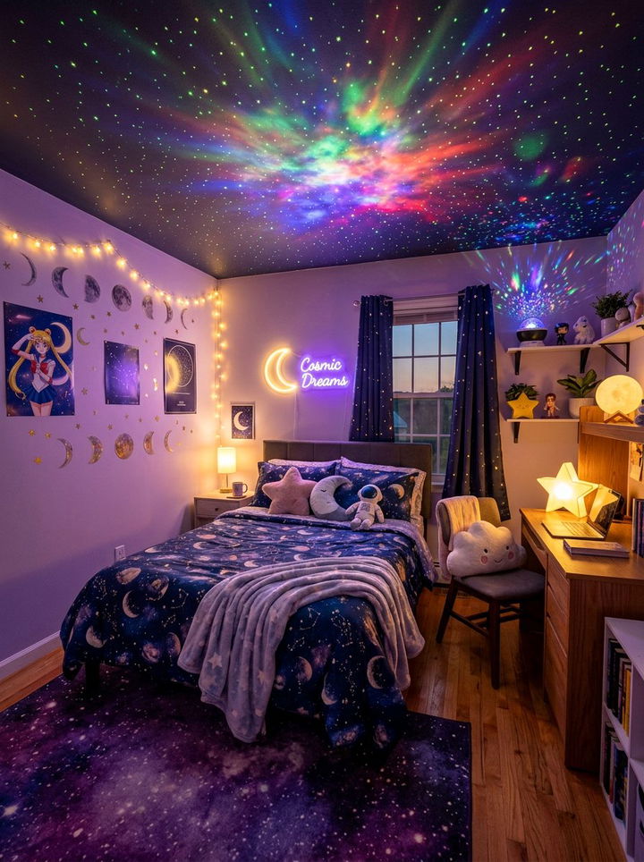 Galaxy Kawaii Bedroom - 30 kawaii bedroom ideas