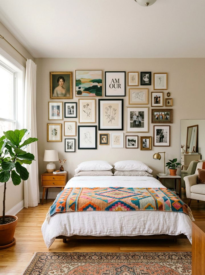 Gallery Wall - 30 character home bedroom ideas