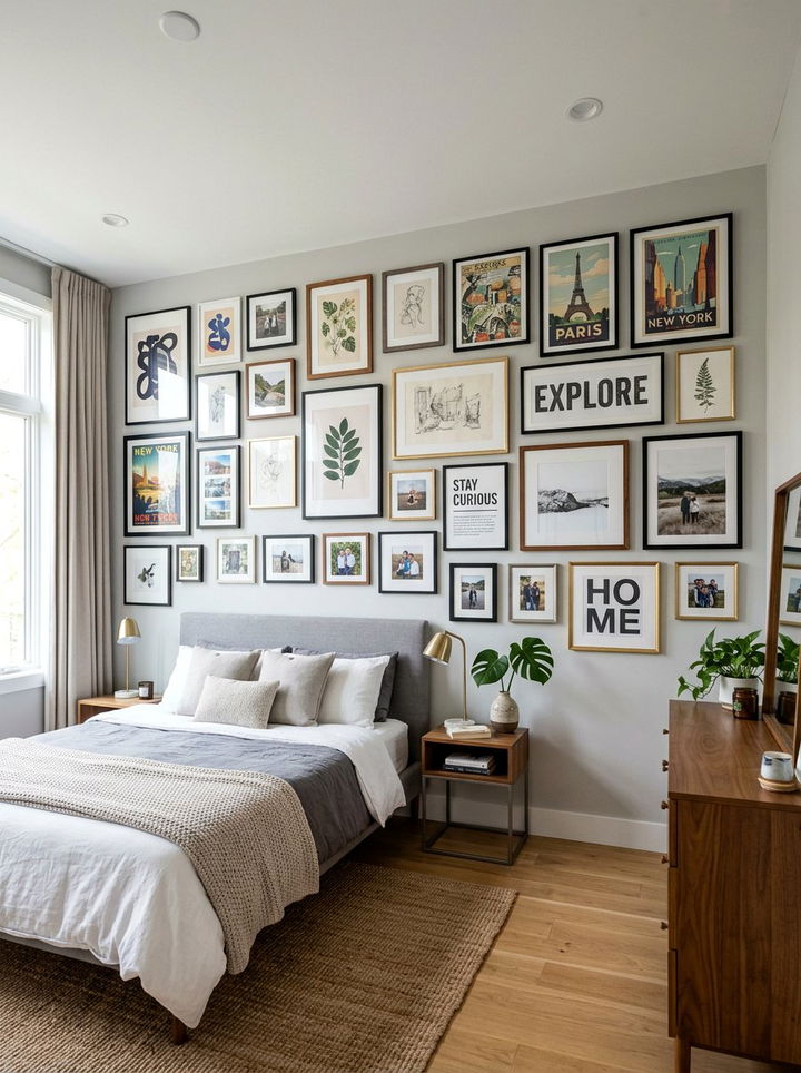 Gallery Wall Art - 30 long bedroom ideas