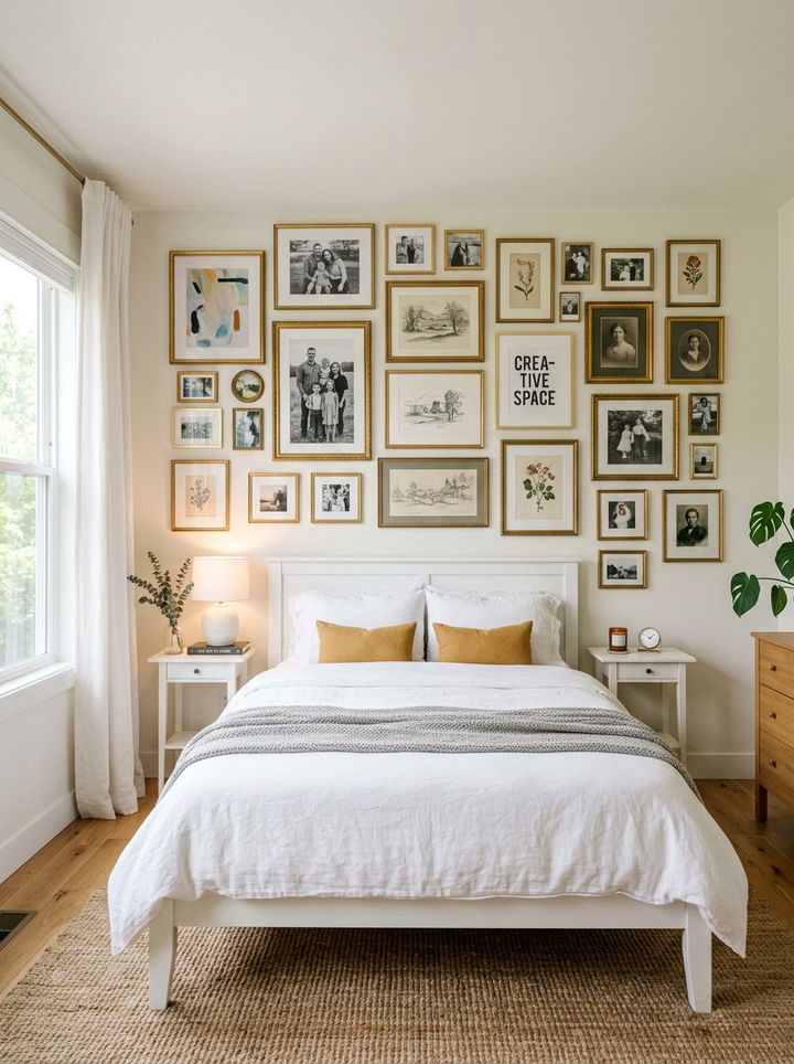 Gallery Wall Bedroom - 30 feminine bedroom ideas