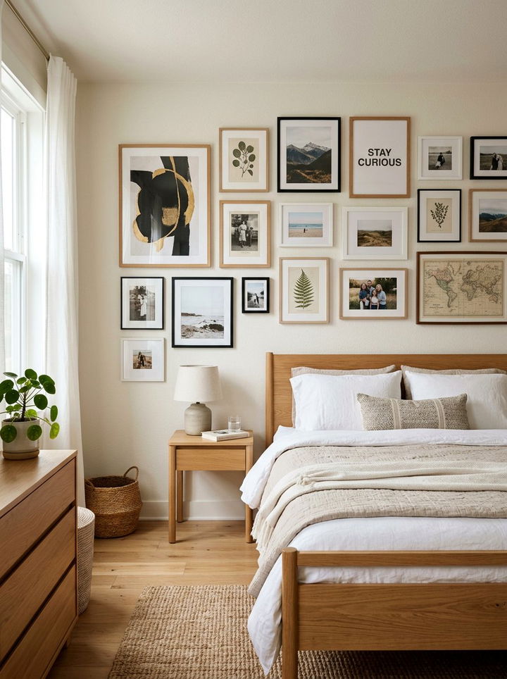 Gallery Wall Frame - 30 one day bedroom ideas