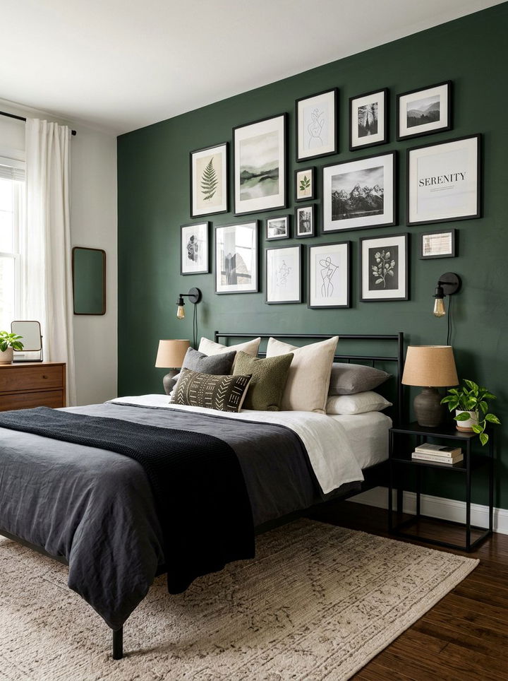 30 Bold Forest Green and Black Bedroom Ideas for Modern Homes