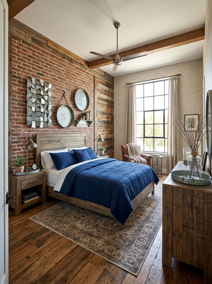 Galvanized Metal Decor - 30 rustic navy bedroom ideas