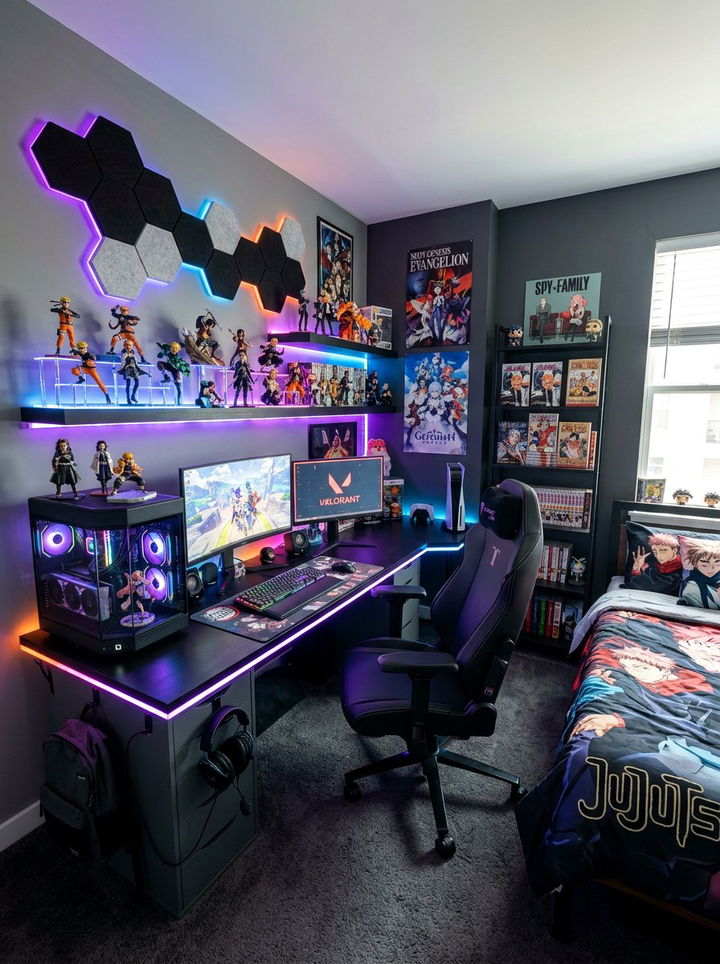 Gaming Anime Bedroom - 30 anime bedroom ideas