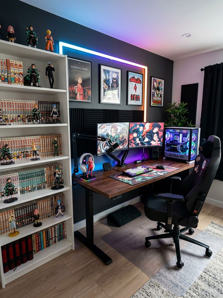 Gaming Anime Setup - 30 manga bedroom ideas