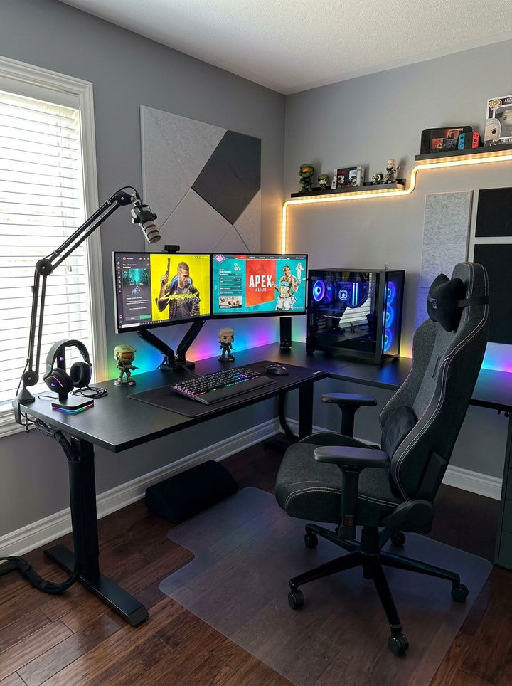 Gaming Corner Desk - 30 bedroom corner desk ideas