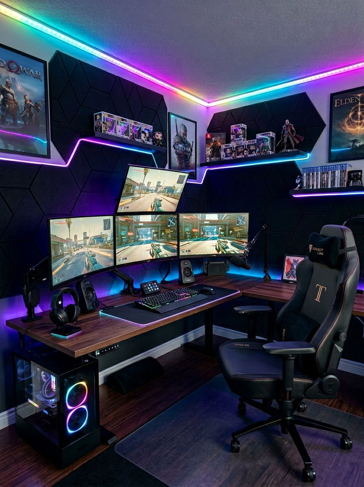 Gaming Room Setup - 30 teenage boy bedroom ideas