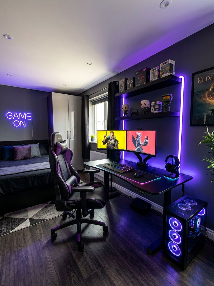 Gaming Station Bedroom - 30 elementary age bedroom ideas