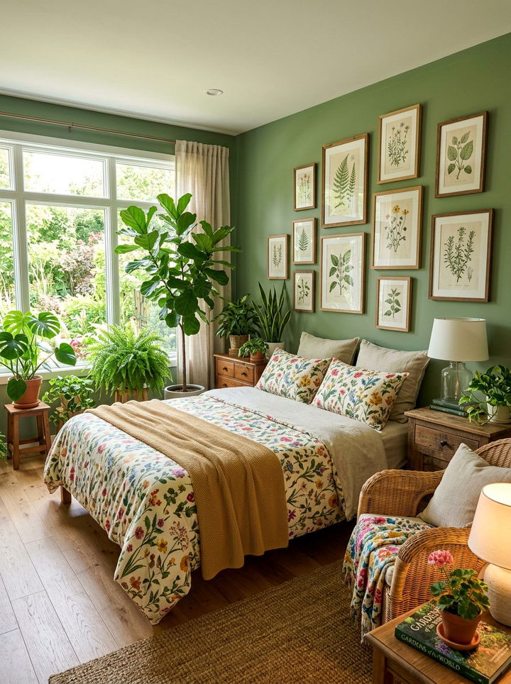 Garden Inspired Guest Room - 30 floral themed bedroom ideas