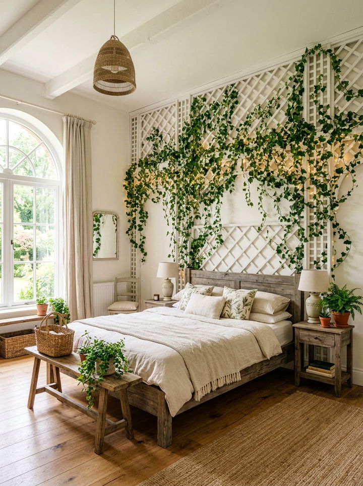 Garden Trellis Bedroom - 30 garden themed bedroom ideas