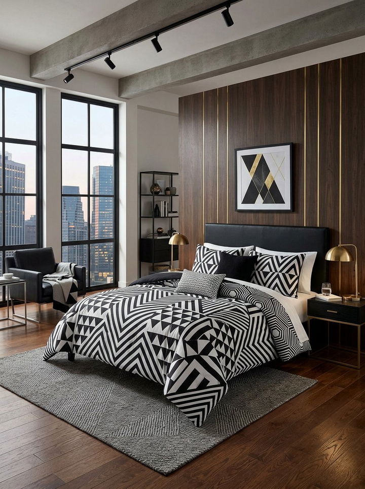 Geometric Comforter Set - 30 bedroom comforter sets