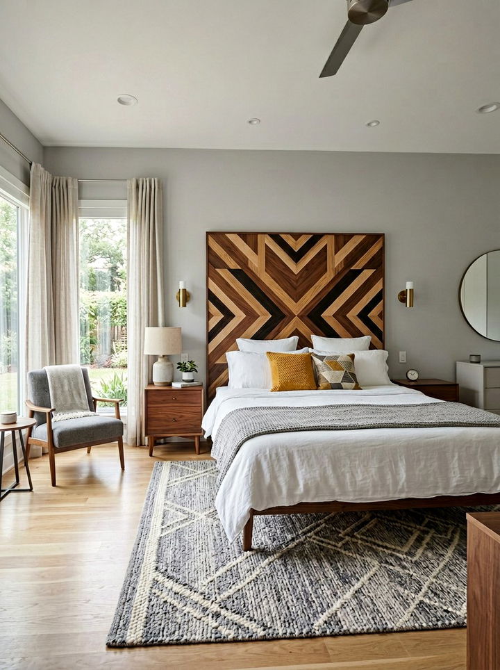 Geometric Headboard - 30 bedroom headboard ideas
