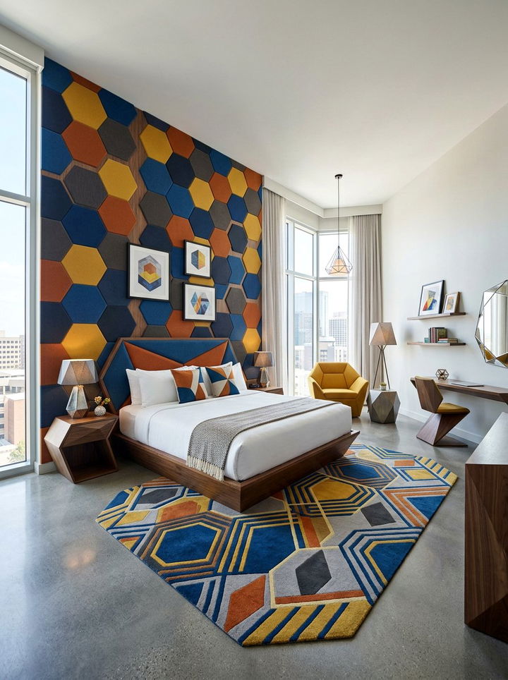 Geometric Hotel Design - 30 hotel bedroom ideas