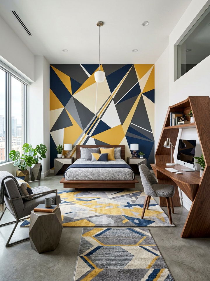 Geometric Pattern Bedroom - 30 tween bedroom ideas