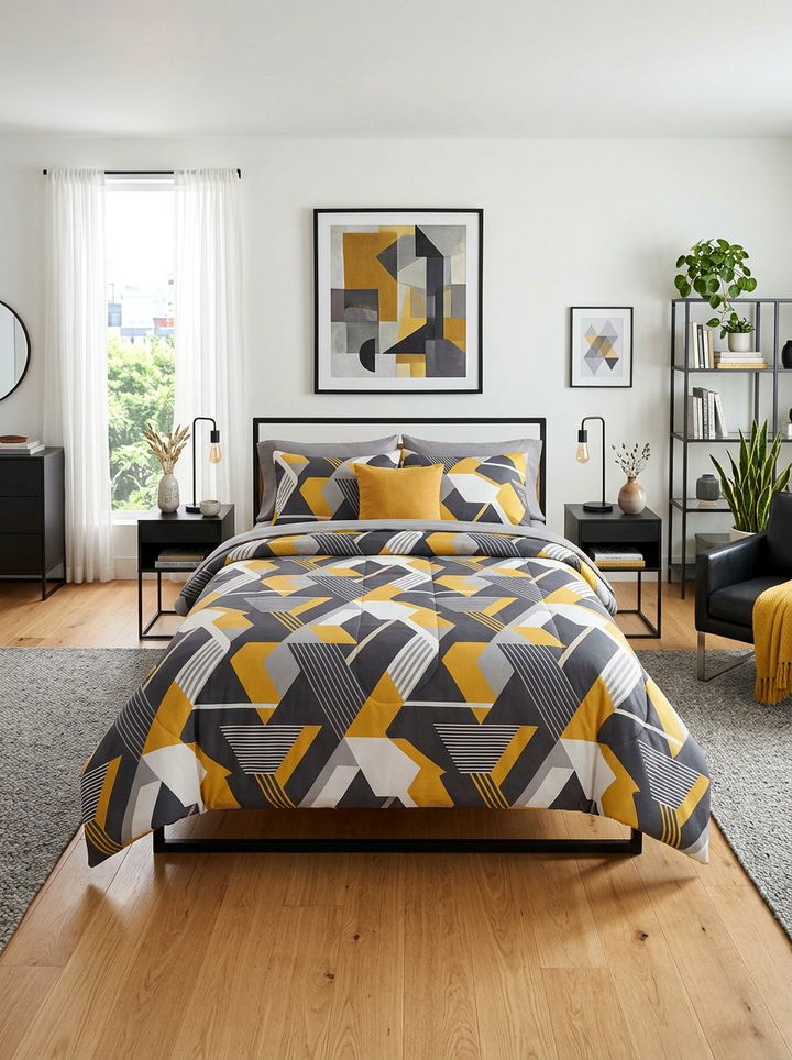 Geometric Pattern Comforter - 30 bedroom bedding sets