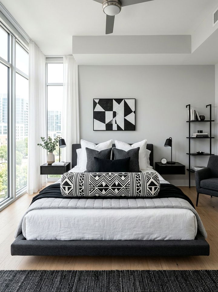 Geometric Print Bolster - 30 bedroom bolster pillows