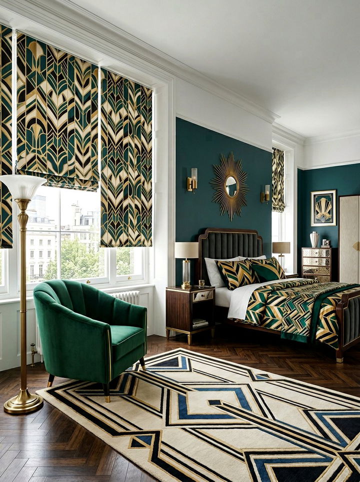 Geometric Print Vertical Blinds - 30 bedroom vertical blinds