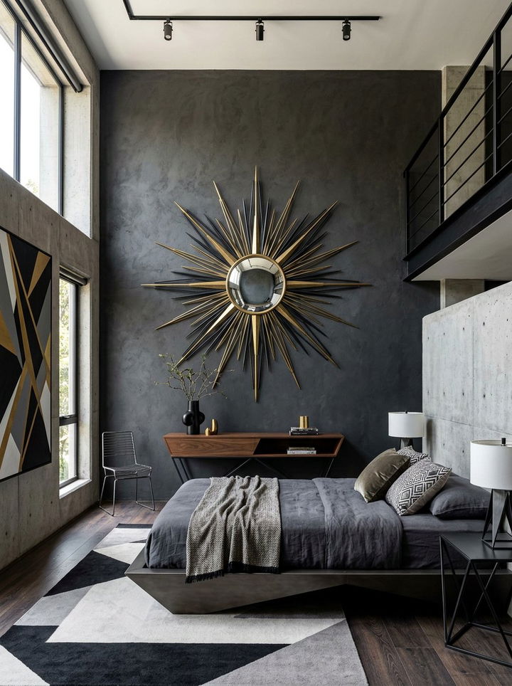 Geometric Sunburst Mirror - 30 bedroom sunburst mirrors