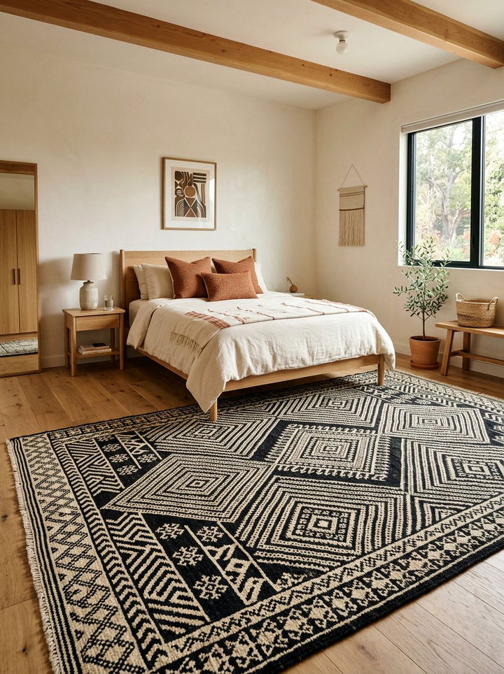 Geometric Tribal Rugs - 30 African bedroom ideas