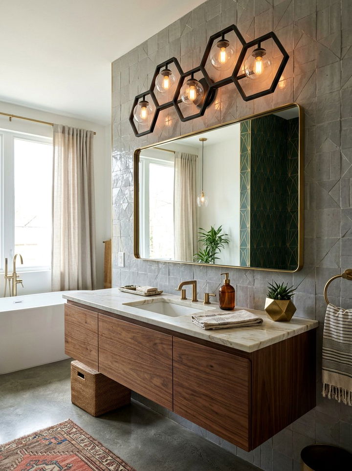 Geometric Vanity Light - 30 bedroom vanity lights