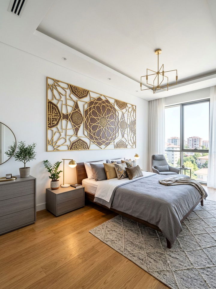 Geometric Wall Art - 30 Turkish bedroom ideas