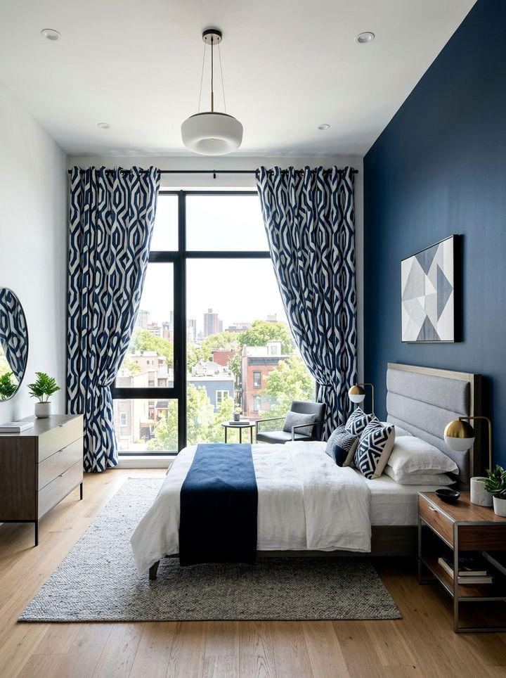 Geometric blackout curtains - 30 bedroom blackout curtains