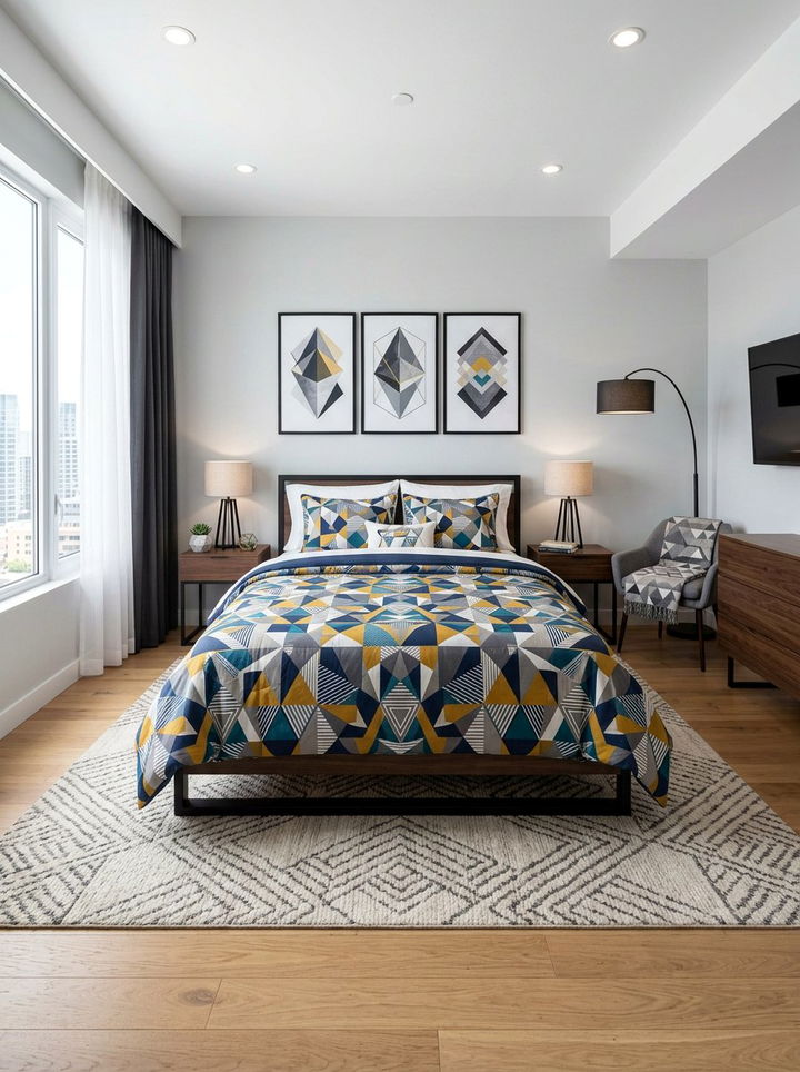 Geometric pattern comforter - 30 bedroom comforters