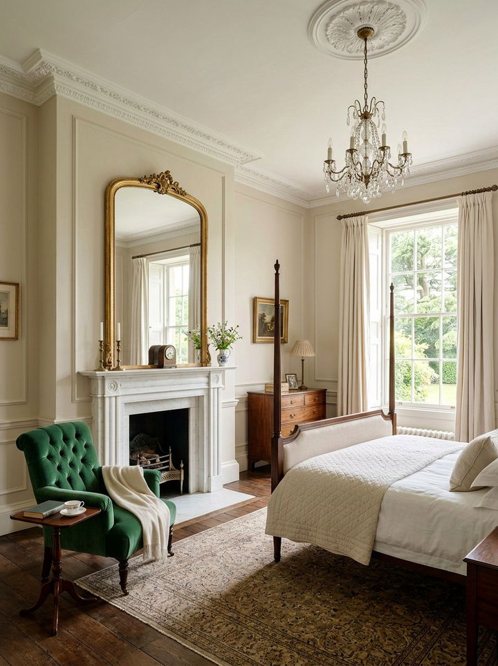 Georgian bedroom fireplace - 30 period home bedroom ideas