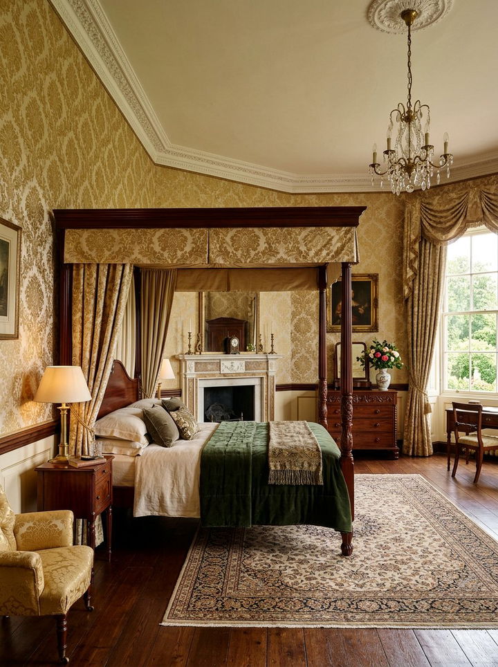 Georgian bedroom wallpaper - 30 Georgian bedroom ideas