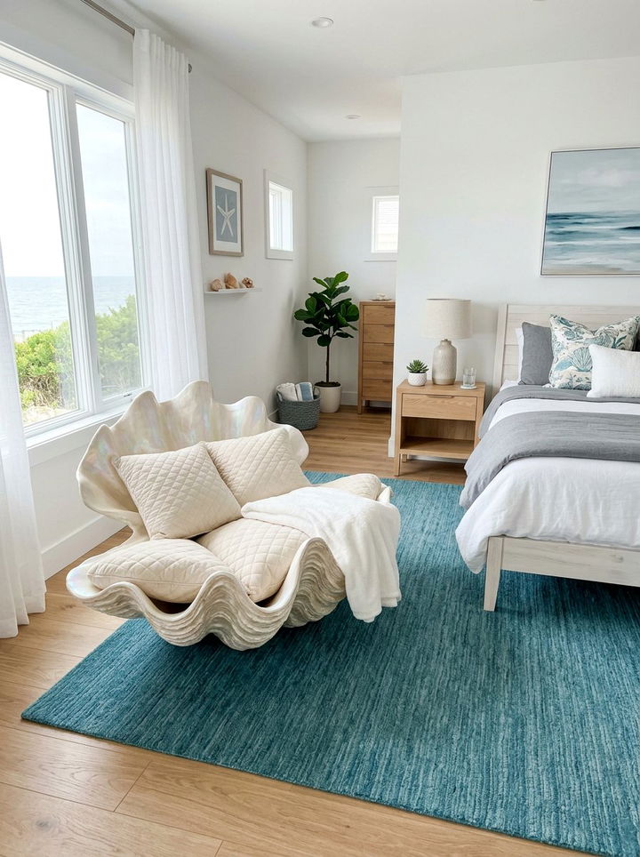 Giant Clam Shell Chair - 30 underwater bedroom ideas