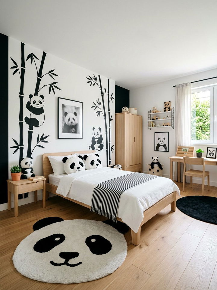 Giant Panda Bedroom - 30 animal themed bedroom ideas