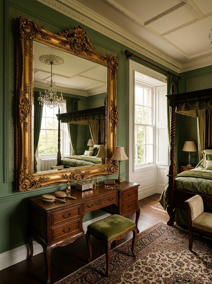 Gilded mirror bedroom decor - 30 period home bedroom ideas