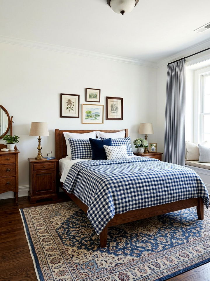 Gingham Check Bedspread - 30 bedroom bedding ideas