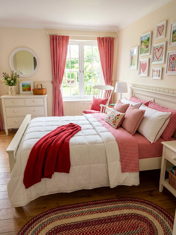 Gingham Cotton Sheets - 30 cotton bedroom ideas