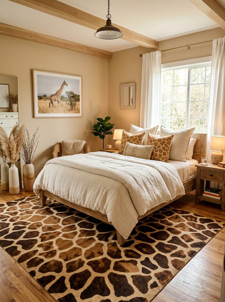 Giraffe print bedroom - 30 safari bedroom ideas