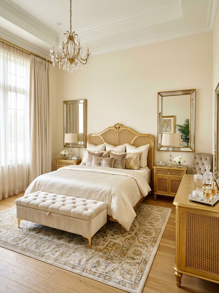 Glam Cane Bedroom - 30 cane bedroom ideas