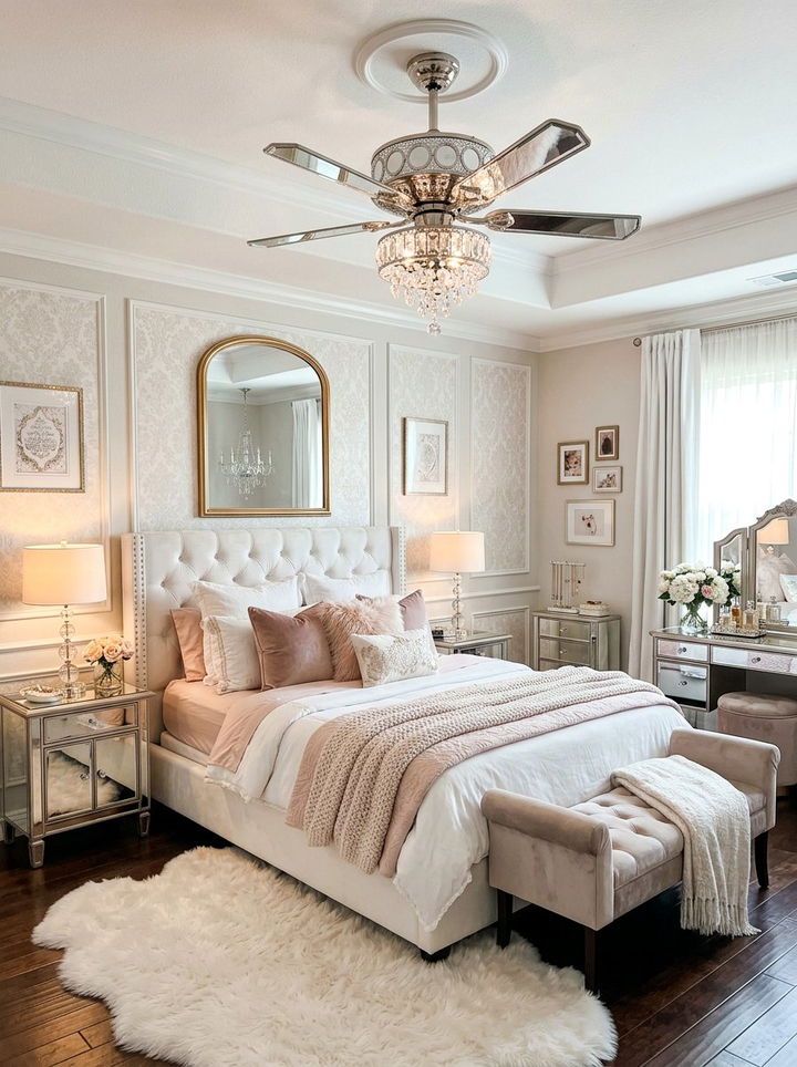 Glam Fan Light - 30 bedroom fans